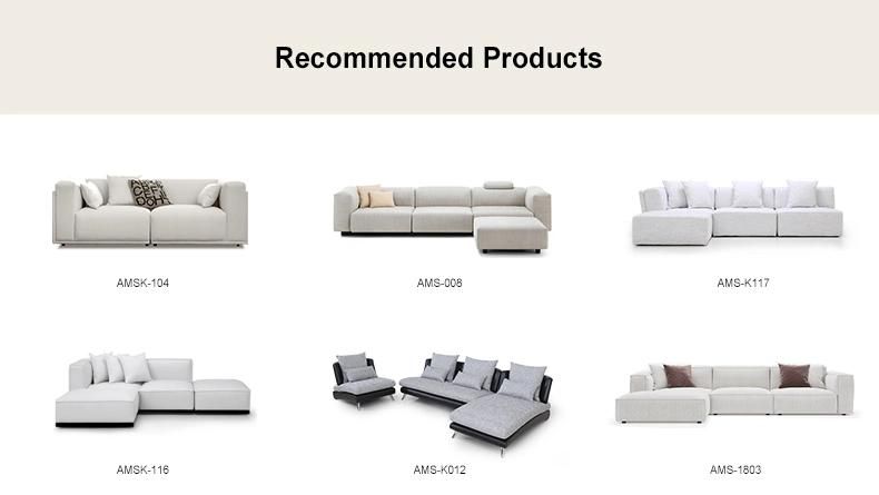 Medium Back Fabric L Shape Couch Furniture Set Leisure Sofa