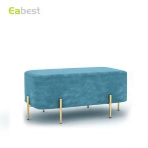 Home Office Furniture Lounge Living Room Velvet Leisure Sofa with Wooden Base