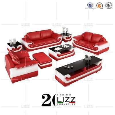 Luxury Modern Home Furniture Sectional Italian Leather Living Room Sofa Set 1+2+3