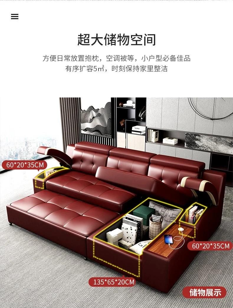 Living Room Furniture L Shaped Synthetic Leather Sofa Set