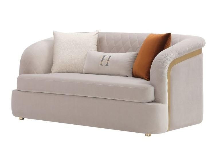 Italian Style Light Luxury Couch High-End 4/2/1 Seaters Living Room Sofa for Villa/ Hotel /High-End Department in Hot Sale