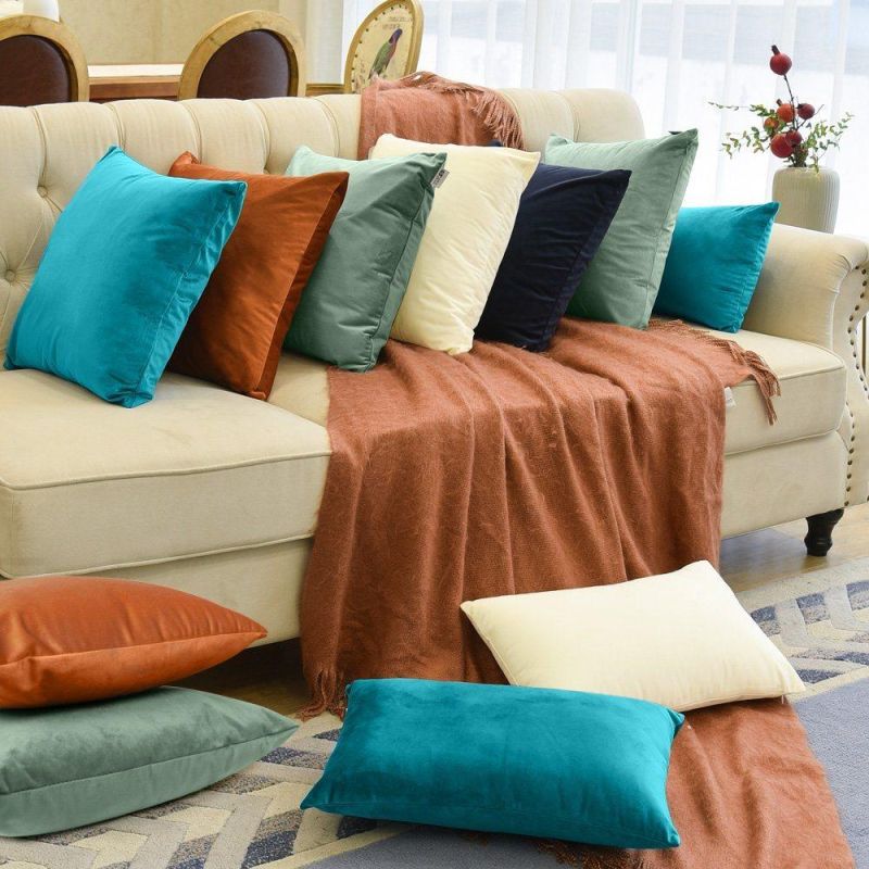 Solid Color Christmas Decorative Home Sofa Car Bed Throw Pillow Case
