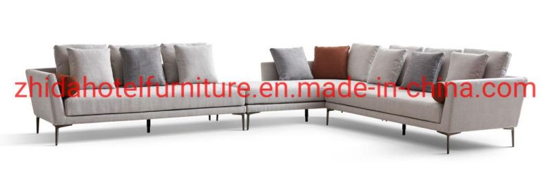 Home Design Living Room L Shape Vintage Leather Sofa
