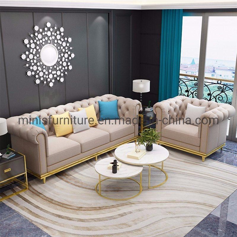 (MN-SF73) Chinese Furniture Genuine Leather Classic Design Home Living Room Sofa