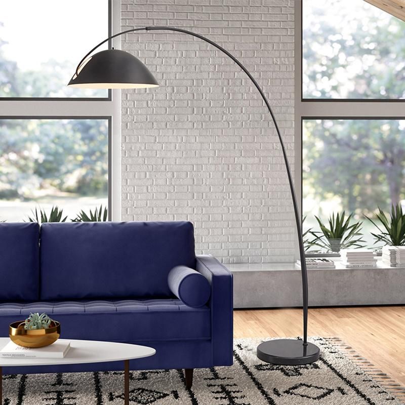 Italian Style Living Room Sofa with Lighting Fishing Floor Lamp