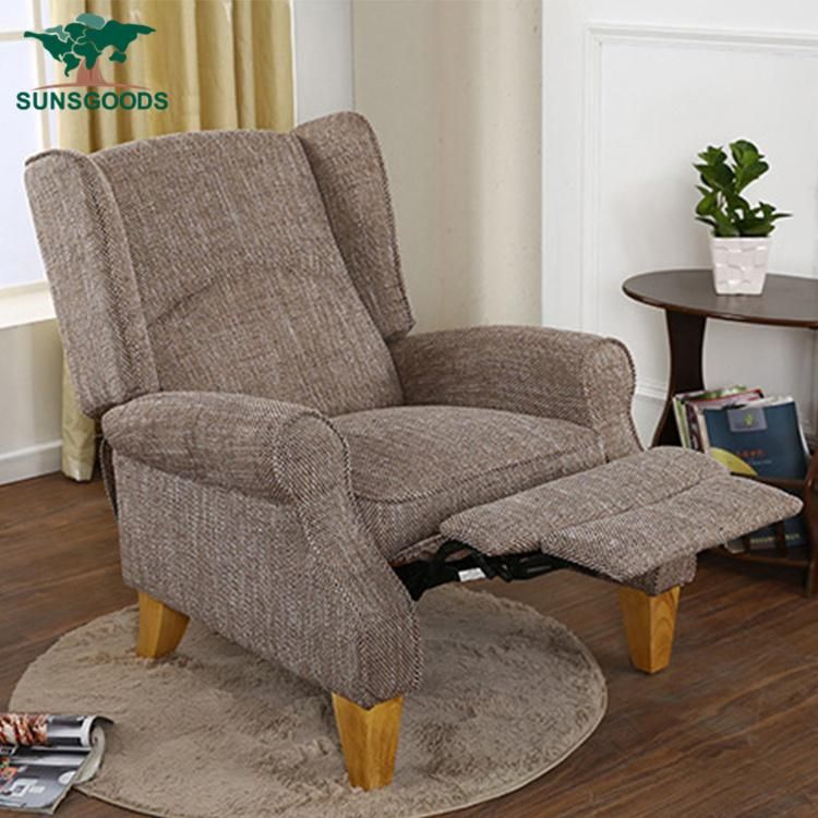 European Style Contemporary Modern Fabric Recliner Sofa Chair