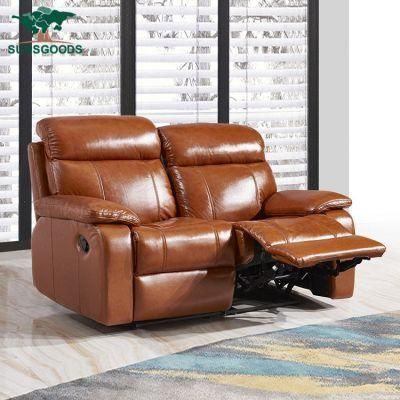 2 Seats Chesterfield Couch Luxury Home Theater Recliner Cheap Leather Living Room Sofas