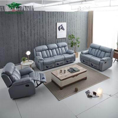 American Style Living Room Furniture Genuine Recliner Leather Modern Sofa