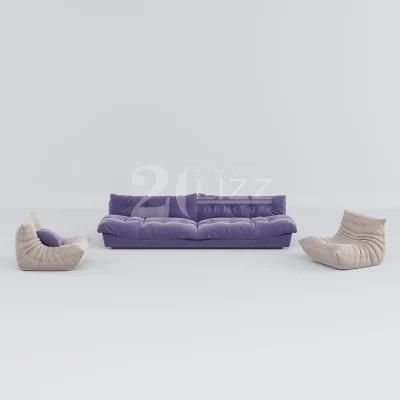 Unique Style European Design Luxury Living Room Velvet Fabric Sofa Set Variety of Color