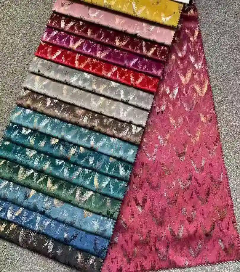 Print Design Imitation Hemp Velvet Sofa Fabric