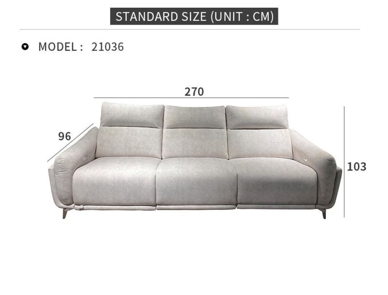Modern Minimalist Fabric Living Room Furniture Large Size Sofa with Chaise Lounge