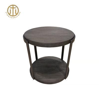 Round Multifunctional Wooden Domestic Brown Tea Table or Sofa Table