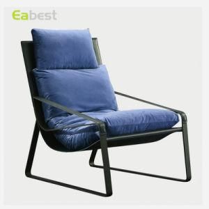 Latest Modern Home Living Room Hotel Sofa with Fabric Velvet Metal Base