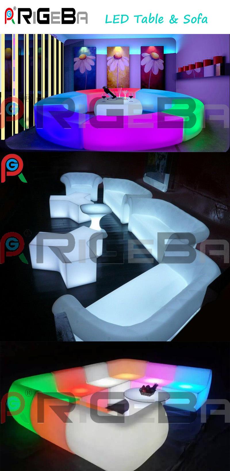 LED Cocktail Table Sofa Bar Chair for Outdoor Party Nightclub