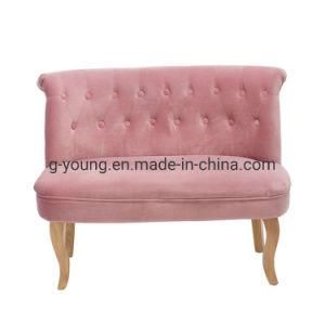 Living Room Design Pink Velvet Single Seat Sofa