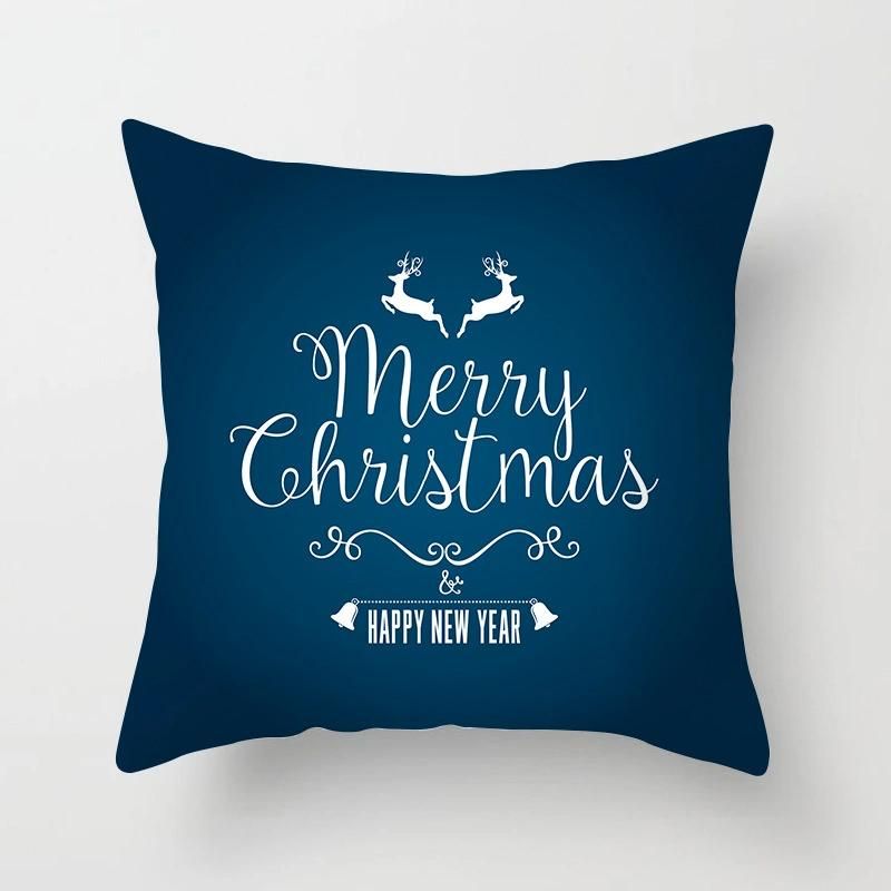 Holiday Decoration Christmas Onrament Christmas Colorful Christmas Elk Back Cushion Cover Sofa Cushion