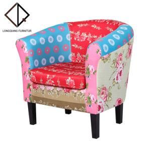Hotel Luxury Wooden Frame Lounge Sofa Single Seater Accent Chair Velvet Vintage Armchair Modern