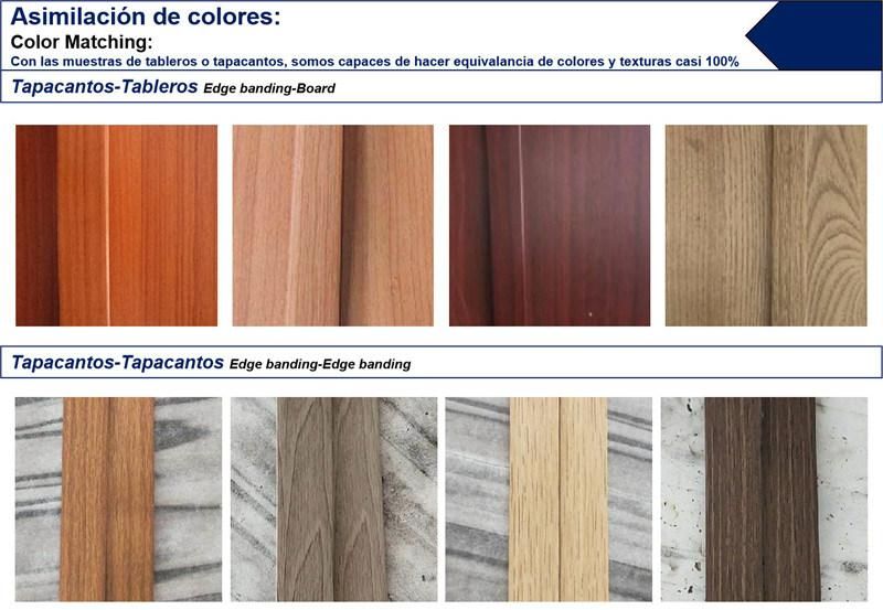Solido Color /Woodgrain China Factory Tapacanto De PVC Edge Banding Tape Furniture Accessories