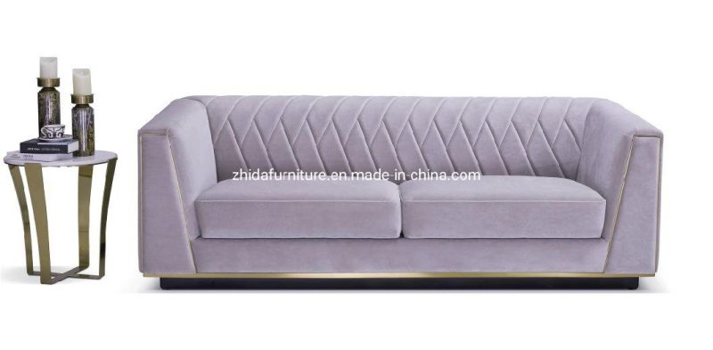 Modern Style Comfortable Metal Inner Fabric Sofa