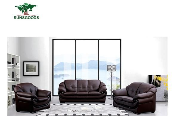 Best Price Dark Brown Colour Sofa Set for Living Room Furniture