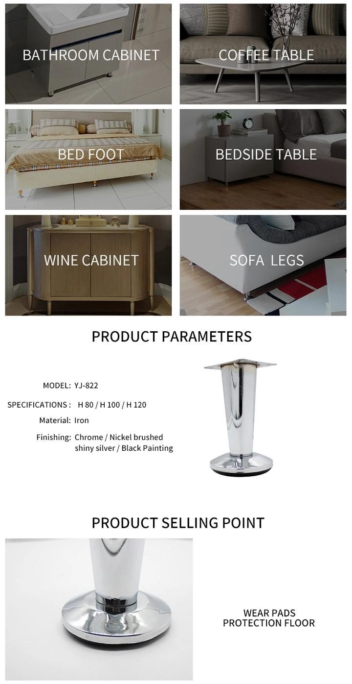 Wholesale China Furniture Accessories Conical Metal Adjustable Table Legs