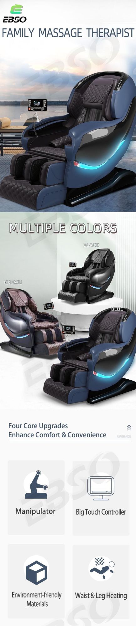 Balance Wellness Zero Gravity Electric Massage Sofa