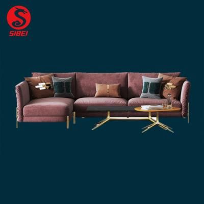 Chinese Manufacturer Customize Modern Home Living Room Wooden Furniture Leisure Leather Sofa