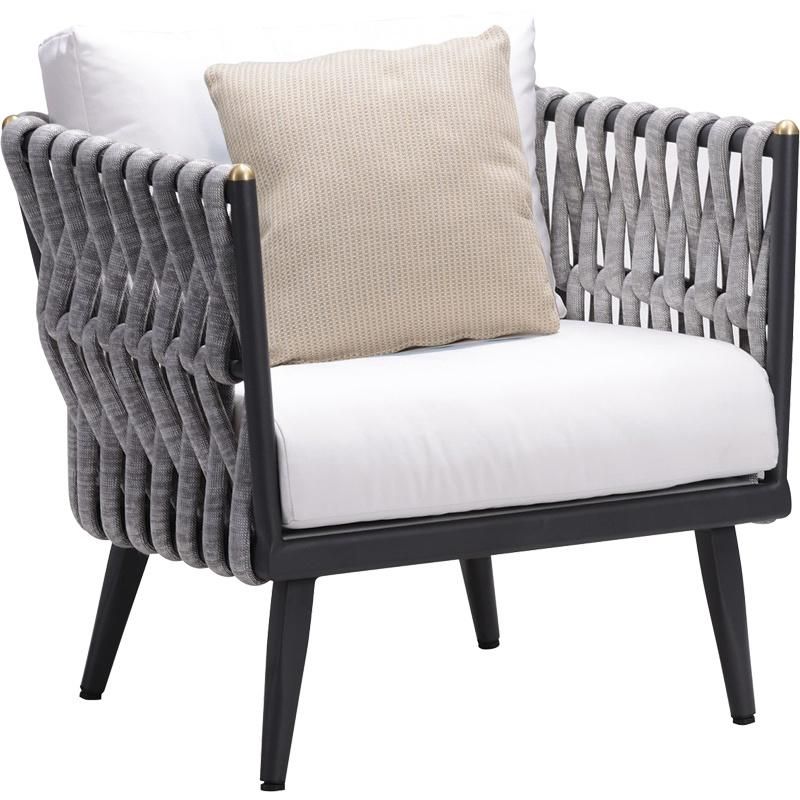 Popular Garden Patio Outdoor Sofa Set Aluminum Rope Woven Garden Furniture Set