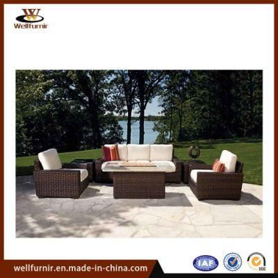 6-PC Rattan Sofa Set for Outdoor with Waterproof Cushion (Wf050015)