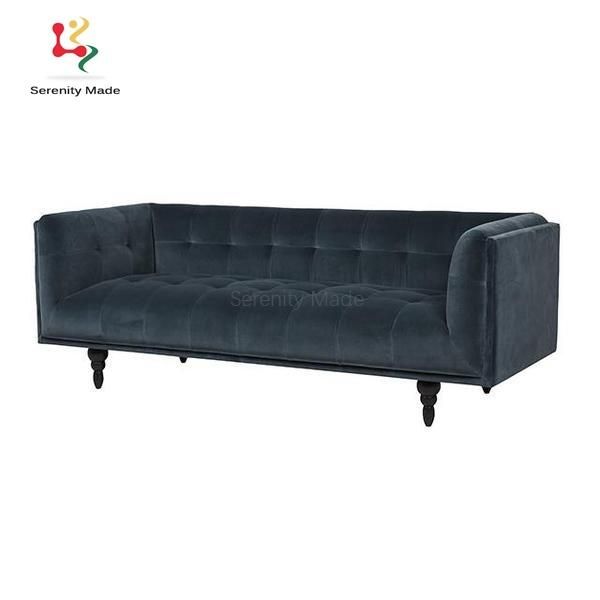 European Style Luxury Living Room Furniture 3 Seater Velvet Sofa