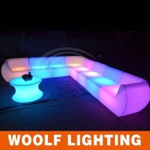 Modern Light up Party Round LED Plastic Sofa