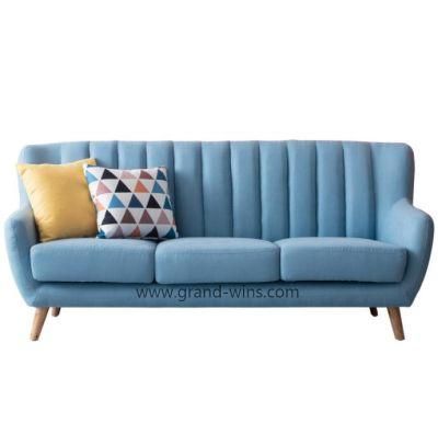 Modern Design Fabric Sofa with Wooden Leg for Living Room Furniture