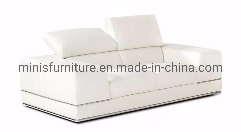 (MN-SF82) Light Luxury Leather Small House Furniture Simple Italian Apartment Living Room Sofa