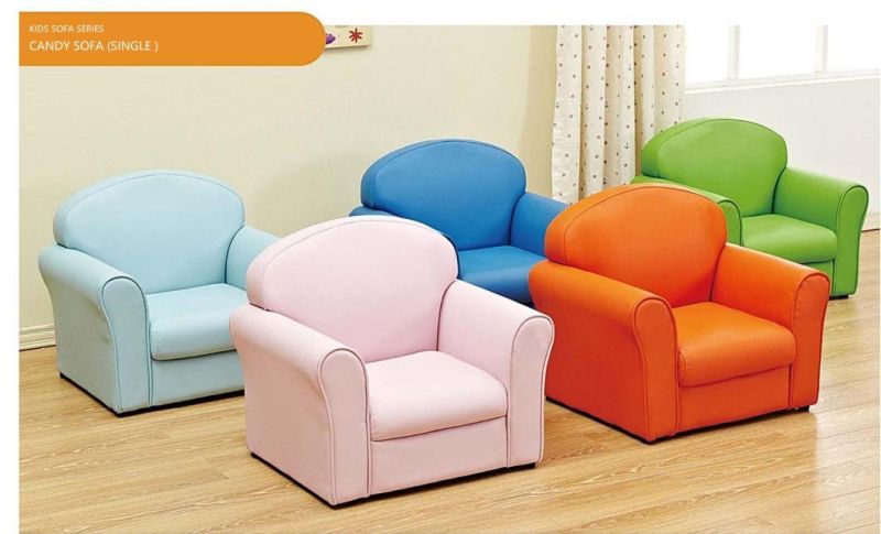 Children Furniture Kids Sofa, Living Room Baby Sofa, Leather Sofa, Day Care Center Sofa, Reading Area Kindergarten Single Sofa,