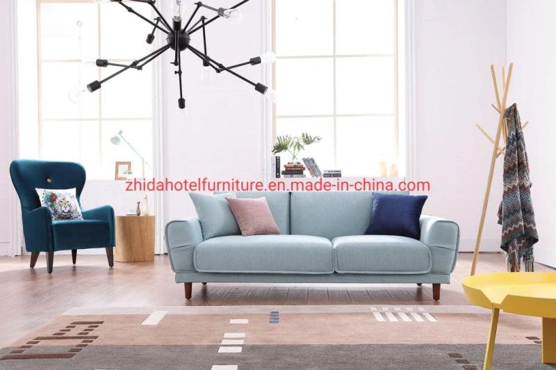 Japan Style Living Room Furniture Fabric Modern Wooden Legs Sofa