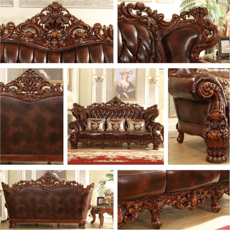 Chinese Sofas Couch Factory Wholesale Royal Leather Sofa for Home Furniture