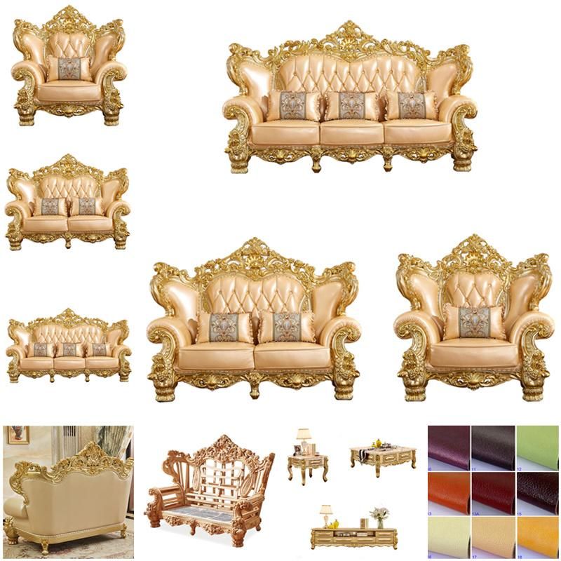 Chinese Sofas Couch Factory Wholesale Royal Leather Sofa for Home Furniture