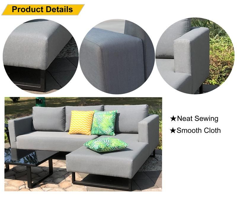 Contempary Outdoor Home Living Hotel Furniture Frabric Sectional Sofa Set