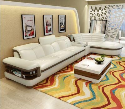Modern White Corner Sofa 7 Seater Set