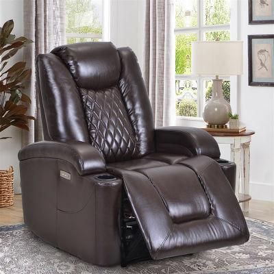Home Theater Power Electric Recliner Sofa with Cup Holder and USB Charge