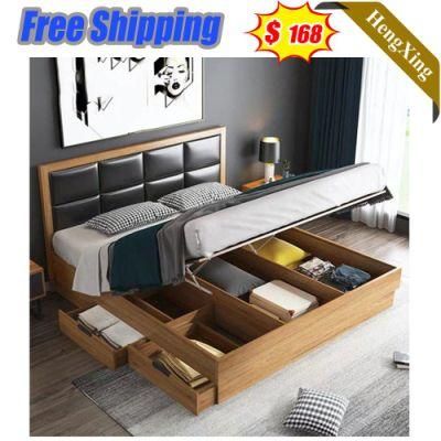 Made in China Wholesale Factory Price Wooden Sofa Bed Designs Bedroom Set Furniture King Size Double Solid Wood Beds