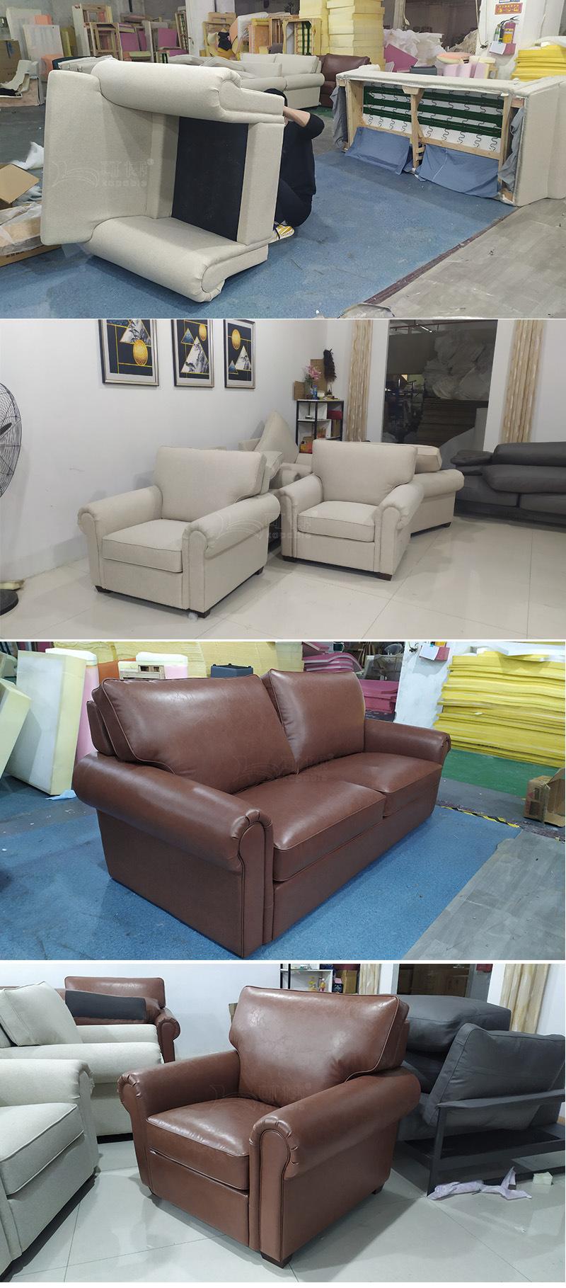 Loose Back Fabric Couch Soft Seating Modern Upholstered Home Furniture Rolled Arm Lancaster Sofa Set for Living Room