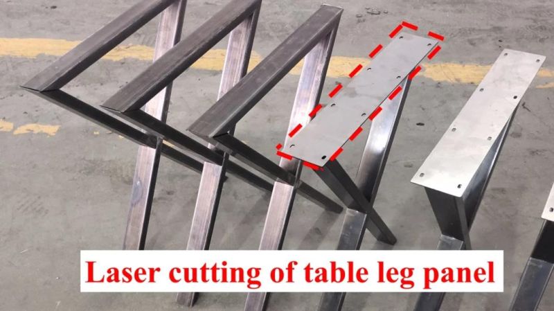 Adjustable X Shape Black Feet Metal Table Legs
