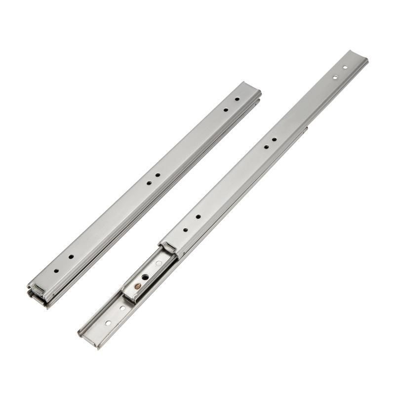 Three-Section Double-Layer 3/4 Telescopic High Temperature Stainless Drawer Slides