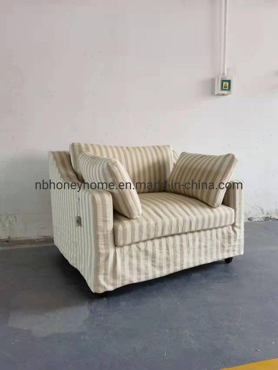 Strip Fabric 1.5 Love Seat Occasional Sofa