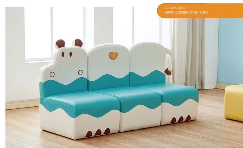 Kids Cartoon Leather Sofa, Single Seat Sofa, Wood Frame Sofa, Children Furniture Sofa, Living Room Baby Sofa, Day Care Center Sofa Mini Sofa, Learning Sofa