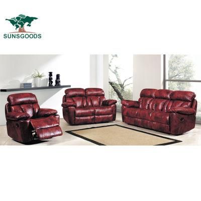 New Design Bedroom Furniture Electric Leather Pure Recliner Sofa Set
