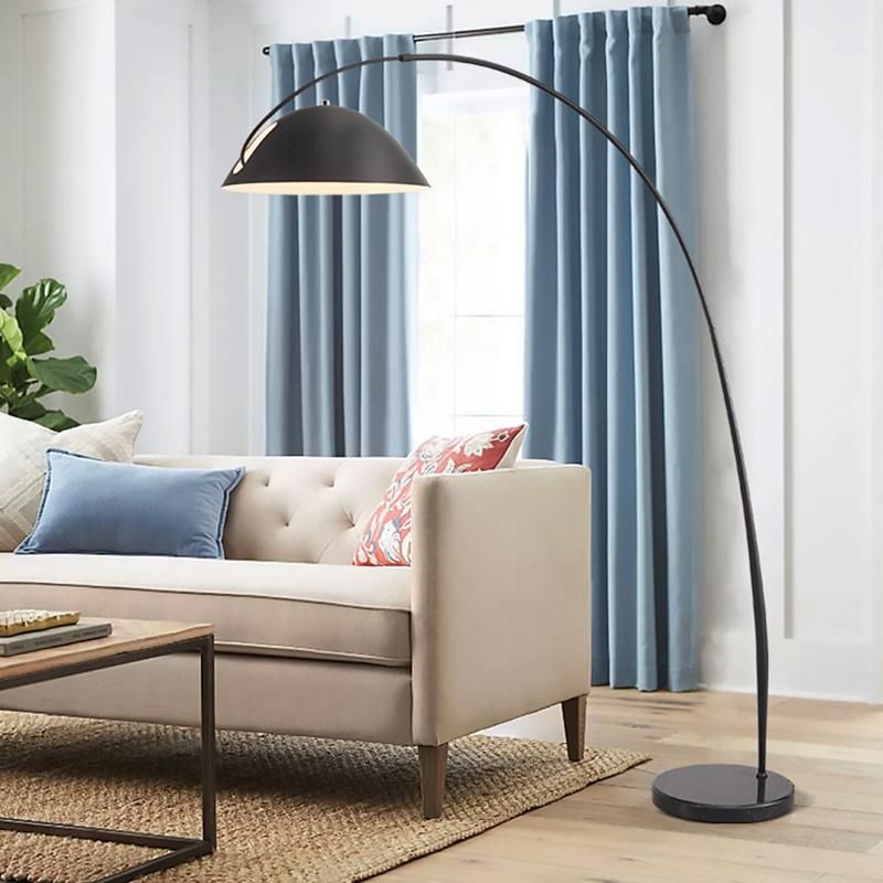 Italian Style Living Room Sofa with Lighting Fishing Floor Lamp