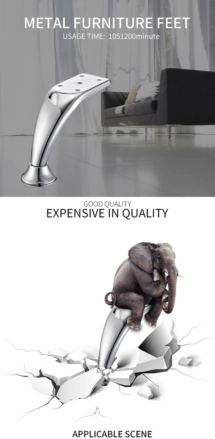 Foot Series Metal Chrome Color Furniture Hardware Accessories for Sofas