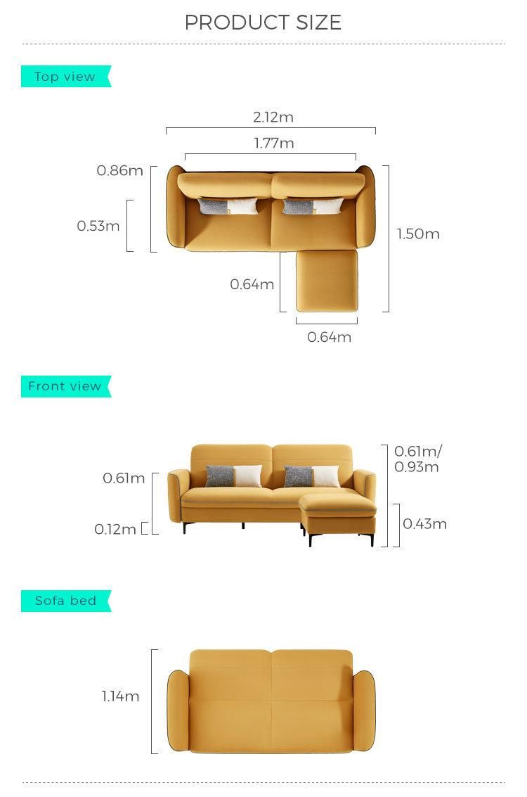 En 1021 Fabric Living Room Set Couch Sofa Cum Bed Designs in China S136